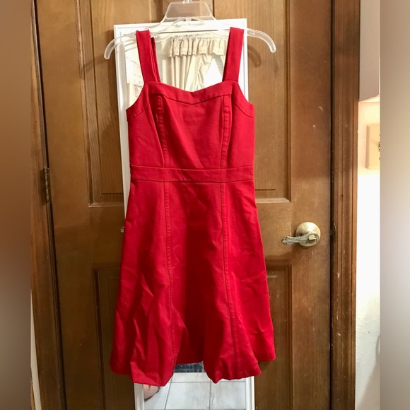 Red INC Fit and Flare Dress, Size Extra Small - Picture 1 of 5